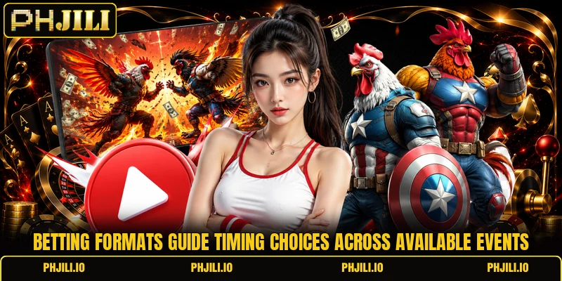 Betting formats guide timing choices across available events