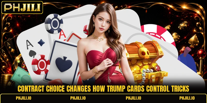 Contract choice changes how trump cards control tricks