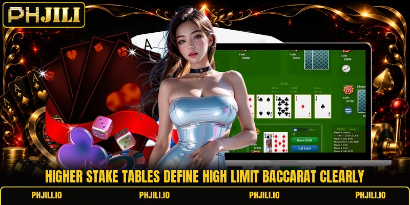Higher stake tables define high limit baccarat clearly