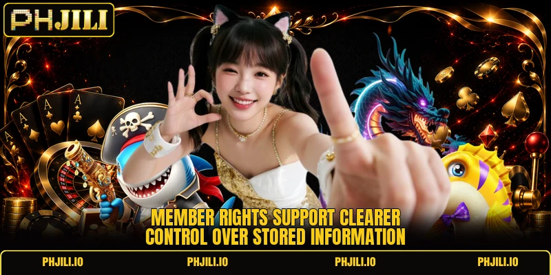 Member rights support clearer control over stored information
