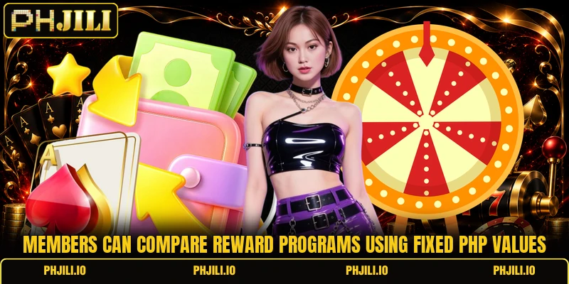 Members can compare reward programs using fixed PHP values Members can compare reward programs using fixed PHP values