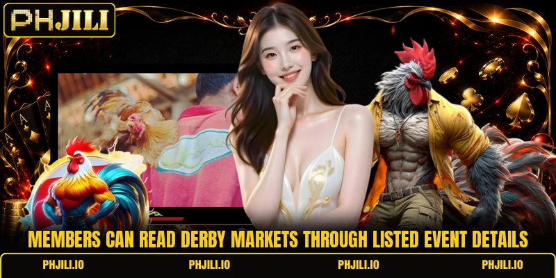 Members can read derby markets through listed event details