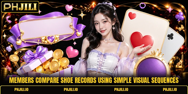 Members compare shoe records using simple visual sequences
