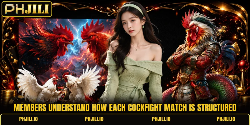 Members understand how each cockfight match is structured