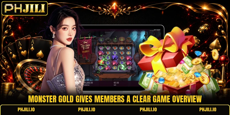 Monster Gold gives members a clear game overview