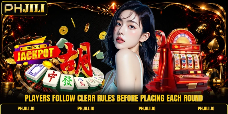 Players follow clear rules before placing each round