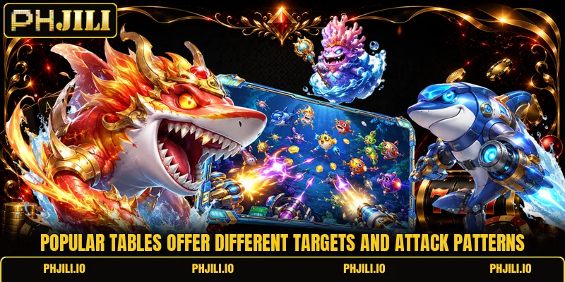 Popular tables offer different targets and attack patterns