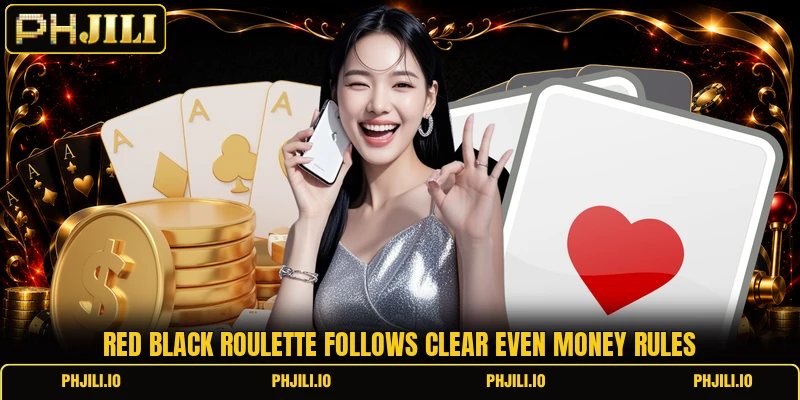 Red black roulette follows clear even money rules